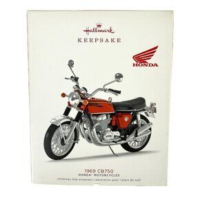 Hallmark 1969 CB750 Red Honda Motorcycles Christmas Tree Ornament Metal 2018 NEW